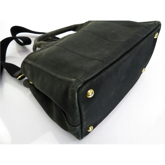 Prada Dark Green Canvas Crossbody Bag - Picture 6 of 14